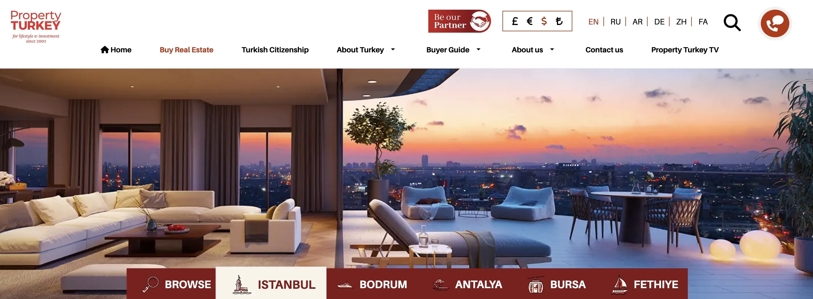 Property Turkey web sitesi